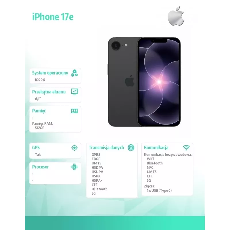 iPhone 17e 512GB Black
