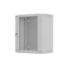 Rack cabinet wall-mounted 19 inches 12U 540x350 grey glass door (flat pack)