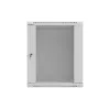 Rack cabinet wall-mounted 19 inches 12U 540x350 grey glass door (flat pack)