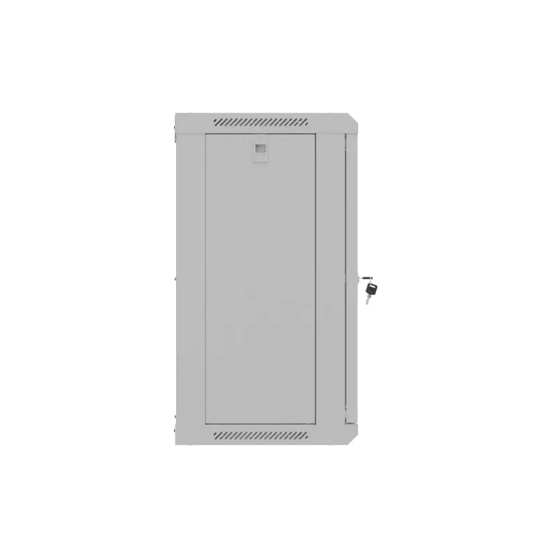 Rack cabinet wall-mounted 19 inches 12U 540x350 grey glass door (flat pack)