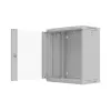 Rack cabinet wall-mounted 19 inches 12U 540x350 grey glass door (flat pack)