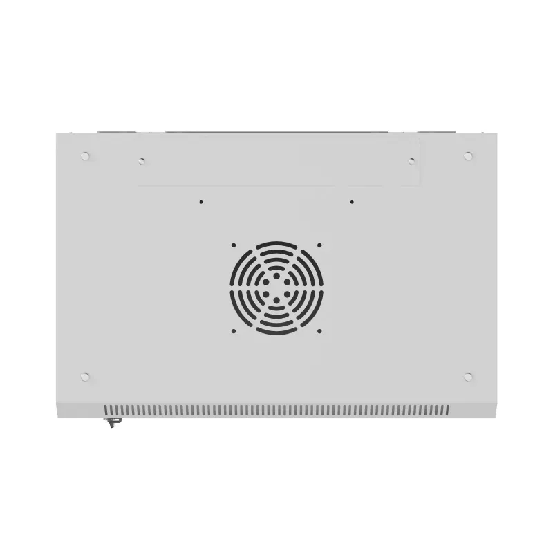 Rack cabinet wall-mounted 19 inches 12U 540x350 grey glass door (flat pack)