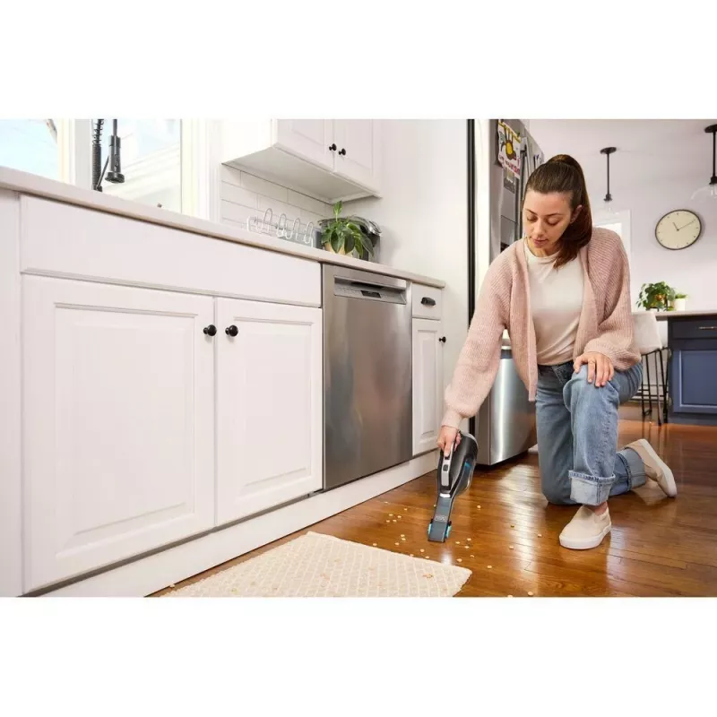 Black & Decker DVD320B handheld vacuum Black, Silver, Turquoise Bagless