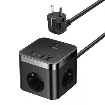 Baseus PowerCombo Universal power strip Indoor Black