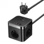 Baseus PowerCombo Universal power strip Indoor Black