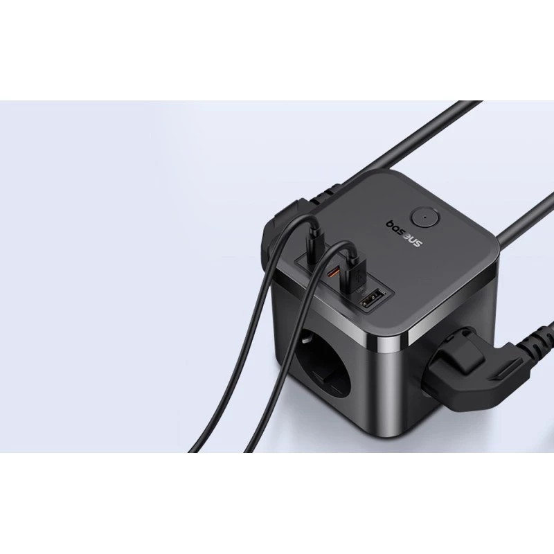 Baseus PowerCombo Universal power strip Indoor Black