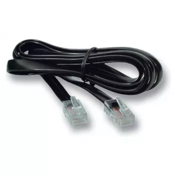 EFB Modular Cable black, 2 x RJ10 (4/4) Plug, 1:1, 15,0 m