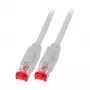 EFB RJ45 Patch Cable Cat.6A S/FTP LSZH Draka UC900 TM21 Grey 0,2m