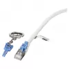 EFB RJ45 Patch Cable Cat.6A S/FTP LSZH BC AWG26 abschliebar wei 0,5m