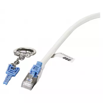 EFB RJ45 Patch Cable Cat.6A S/FTP LSZH BC AWG26 abschliebar wei 0,5m