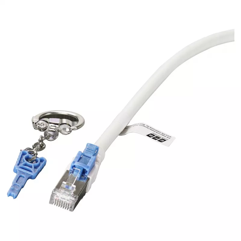 EFB RJ45 Patch Cable Cat.6A S/FTP LSZH BC AWG26 abschliebar wei 0,5m