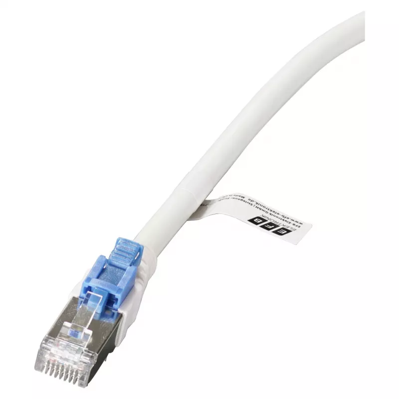 EFB RJ45 Patch Cable Cat.6A S/FTP LSZH BC AWG26 abschliebar wei 0,5m