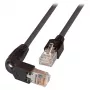 EFB RJ45 Patch Cable Cat.5e S/UTP PVC TM11 1x90 black 0,25m