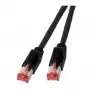 EFB RJ45 Patch Cable Cat.6A S/FTP LSZH Draka UC900 TM21 black 0,25m