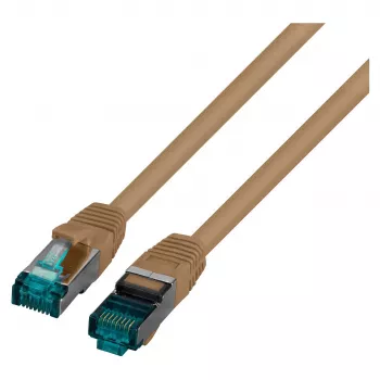 EFB RJ45 Patch Cable Cat.6A S/FTP LSZH braun 0,15m