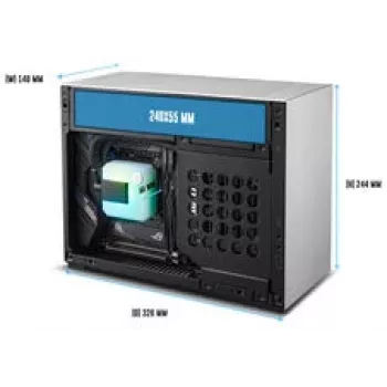 Lian Li x DAN Cases A4-H2O PC-Enclosure, Mini-Enclosure, Mini-ITX, PCIe 5.0 Riser - Silver