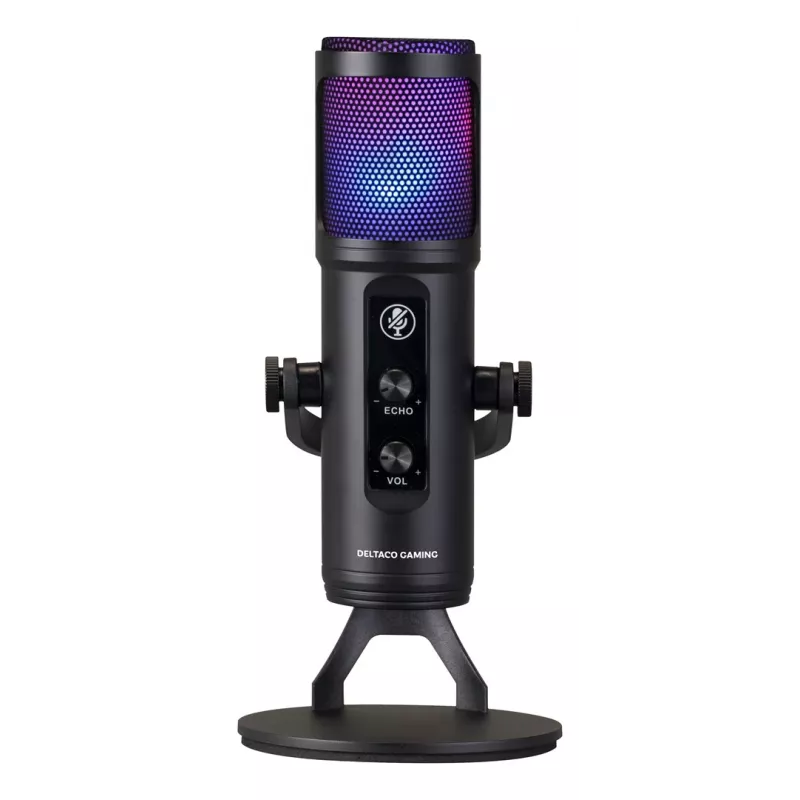 Deltaco Gaming RGB Streaming Microphone black
