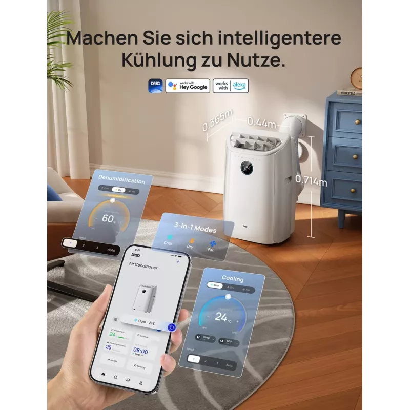 Dreo - Portable Air Conditioner, AC515 - Smart (Freight Delivery)