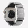 NOMAD Stratos Band - titanium bracelet for Apple Watch 49mm with FKM (natural titanium, black FKM)