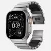 NOMAD Stratos Band - titanium bracelet for Apple Watch 49mm with FKM (natural titanium, black FKM)