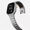 NOMAD Stratos Band - titanium bracelet for Apple Watch 49mm with FKM (natural titanium, black FKM)