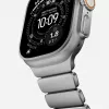 NOMAD Stratos Band - titanium bracelet for Apple Watch 49mm with FKM (natural titanium, black FKM)
