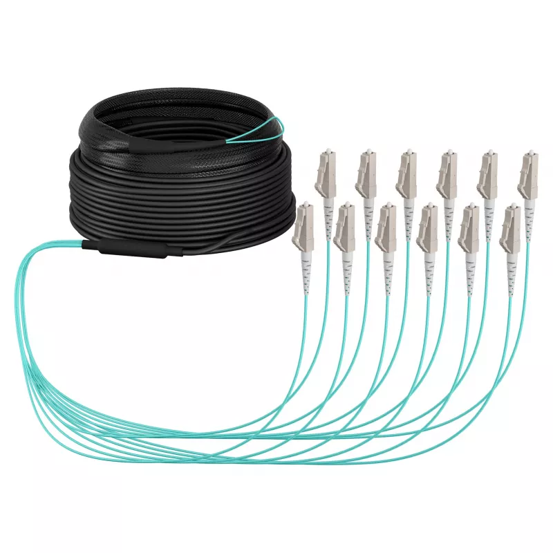 EFB Trunk Cable U-DQ(ZN)BH OM3 12G (1x12) LC-LC 10m Dca LSZH