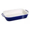 Staub Rectangular Dish Ceramic, dark blue, 34x24x7.6