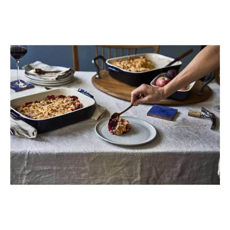 Staub Rectangular Dish Ceramic, dark blue, 34x24x7.6
