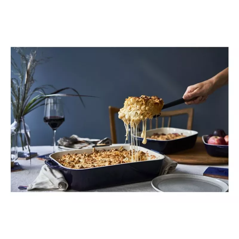 Staub Rectangular Dish Ceramic, dark blue, 34x24x7.6