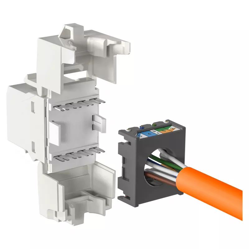 Modular RJ-45 Input Module EFB Elektronik ECOLAN E-20080, white