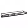 Patch panel 1U 19 inch EFB Elektronik Verteilerfeld 48.3cm, 24-port with 24x RJ45 Keystone Slimline Cat.6A