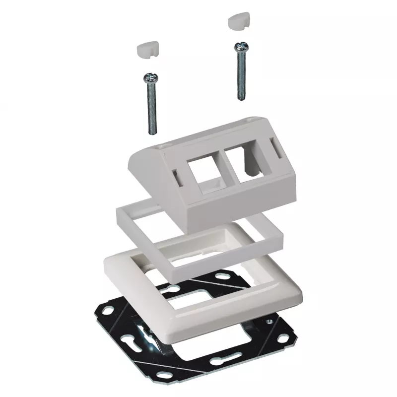 Adapter frame EFB Elektronik ET-25092.8 for design compatibility with Gira RAL9003 for ET-25092.x and FTTH-OUTLET-xx