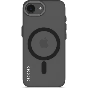 Decoded Clear Case for iPhone 16e, frosted black transparent