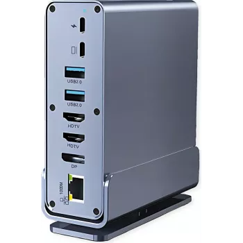 VALUE USB C docking station 16-in-1, 4K60 1xDP, 2xHDMI, 1xGbE,USB(2xC,5xA,1xC PD) (12.99.1142)