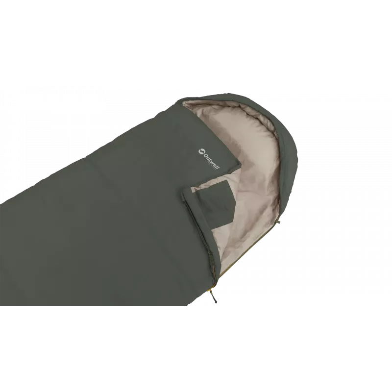 Sleeping Bag synthetic Outwell Campion Prime (185 cm) - green Size: left