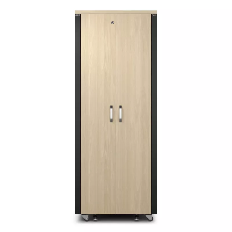 APC NetShelter - Cabinet (horizontal) - sound-insulated - AC 230 V - maple - 38U - 48.3 cm (19 inch)