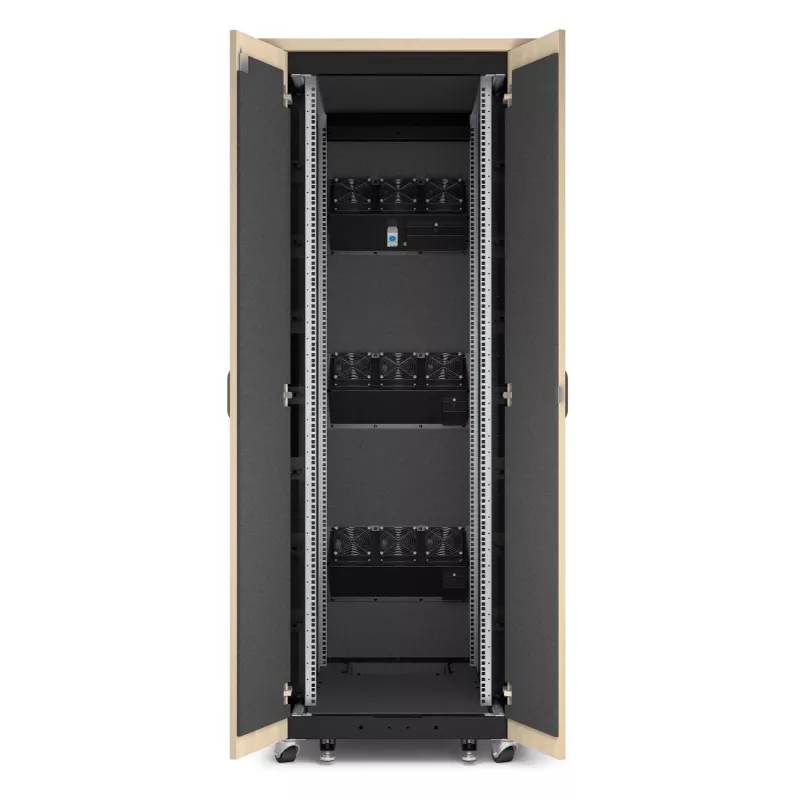 APC NetShelter - Cabinet (horizontal) - sound-insulated - AC 230 V - maple - 38U - 48.3 cm (19 inch)