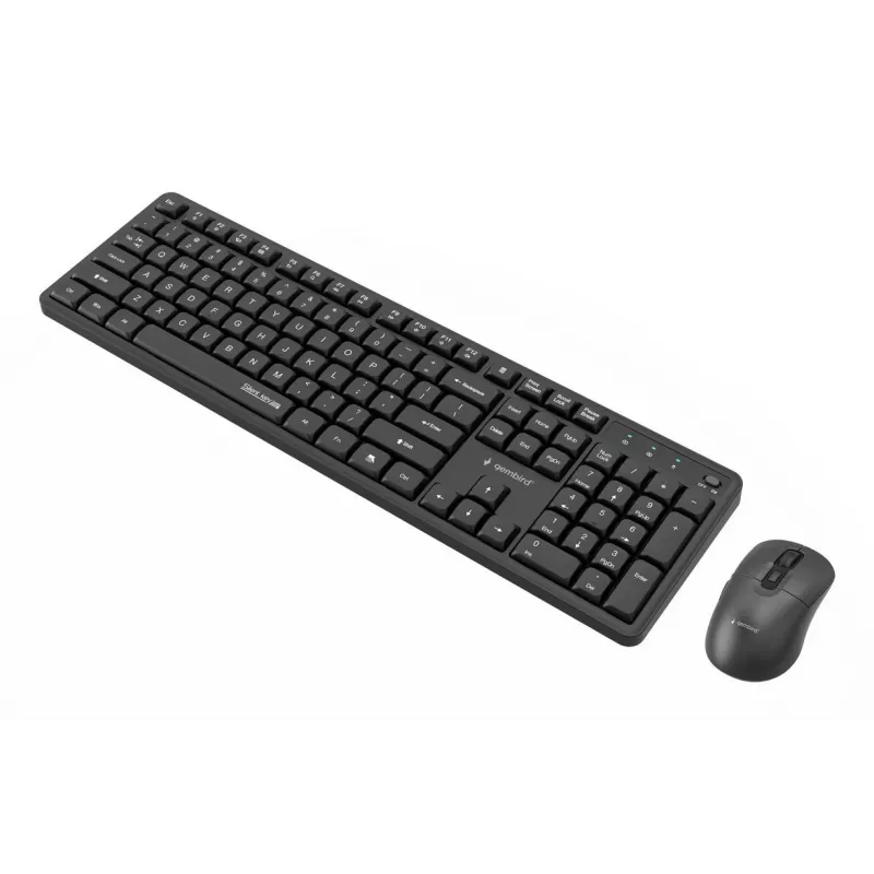 Gembird KBS-WMS-01 wireless keyboard and mouse combo, English, black