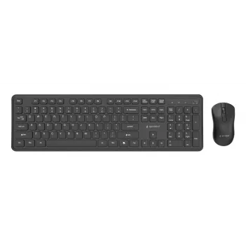Gembird KBS-WPS-01 wireless keyboard and mouse combo, English, black