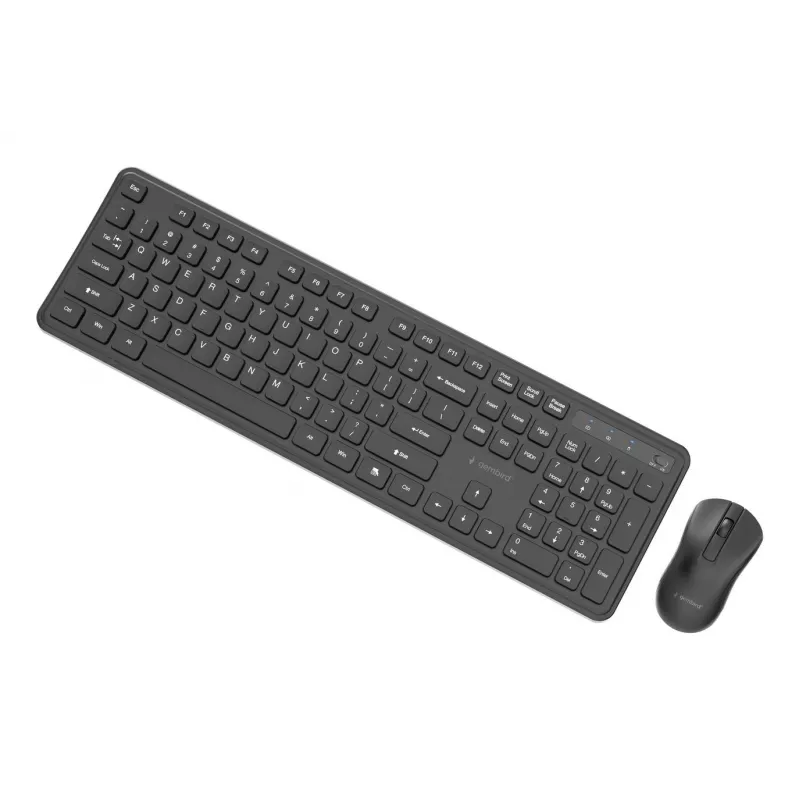 Gembird KBS-WPS-01 wireless keyboard and mouse combo, English, black