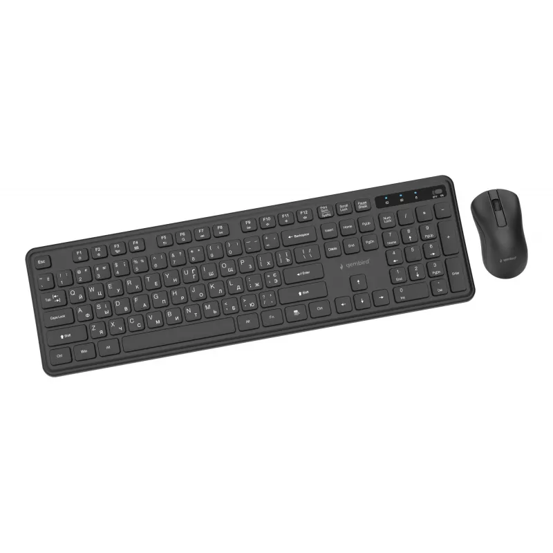 Gembird KBS-WPS-01-CYRL wireless keyboard and mouse combo, Cyrillic, black