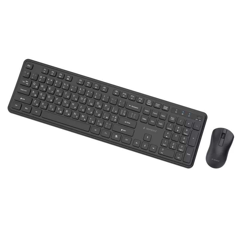 Gembird KBS-WPS-01-CYRL wireless keyboard and mouse combo, Cyrillic, black