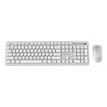 Gembird KBS-WPS-01-W-CYRL wireless keyboard and mouse combo, Cyrillic, white