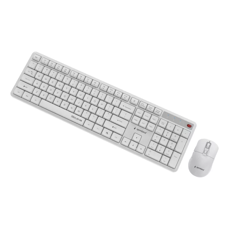Keyboard +MOUSE Wrl ENG/WHITE KBS-WMS-01-W Gembird