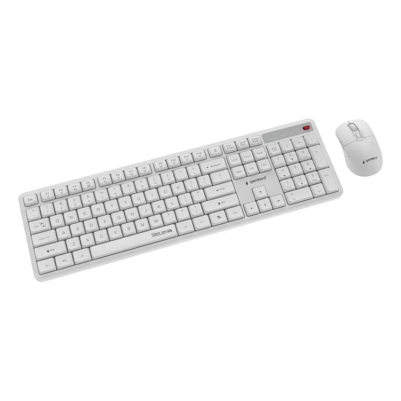 Keyboard +MOUSE Wrl ENG/WHITE KBS-WMS-01-W Gembird