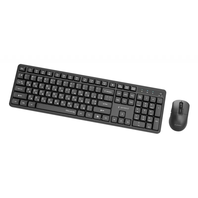 Gembird KBS-WMS-01-CYRL wireless keyboard and mouse combo, Cyrillic, black