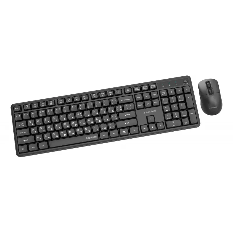 Gembird KBS-WMS-01-CYRL wireless keyboard and mouse combo, Cyrillic, black