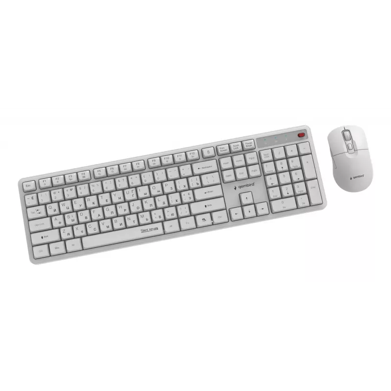 Keyboard +MOUSE Wrl CYRILLIC/WHT KBS-WMS-01-W-CYRL Gembird