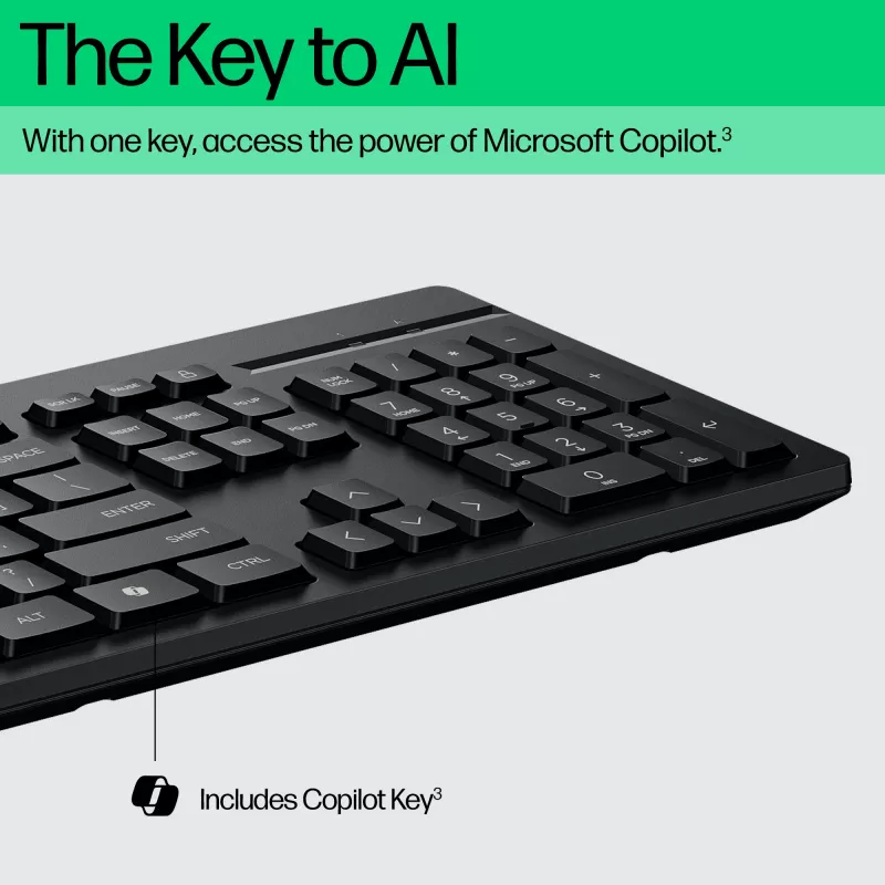Wired keyboard HP 125 by HP, model AY2Y7AA — basic wired layout, USB connection